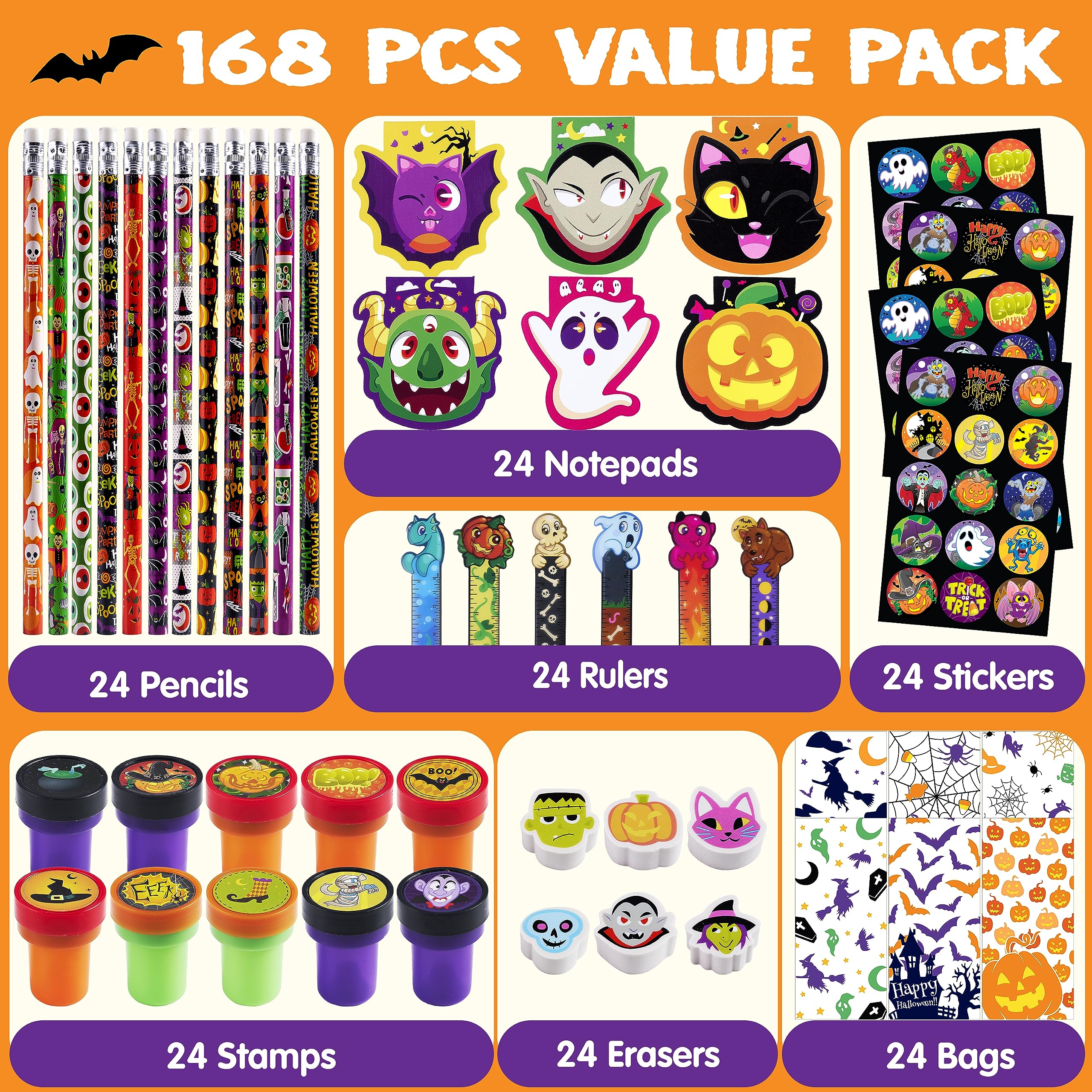 Foto 2 | Set De Papelería Joyin Halloween 168 Piezas - Venta Internacional