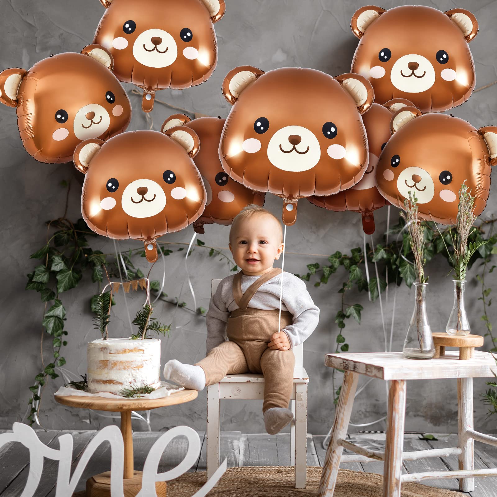 Foto 4 | Bear Balloons Junkin, 8 Unidades, 54 X 57 Cm, Papel De Aluminio Marrón Para Fiestas - Venta Internacional.