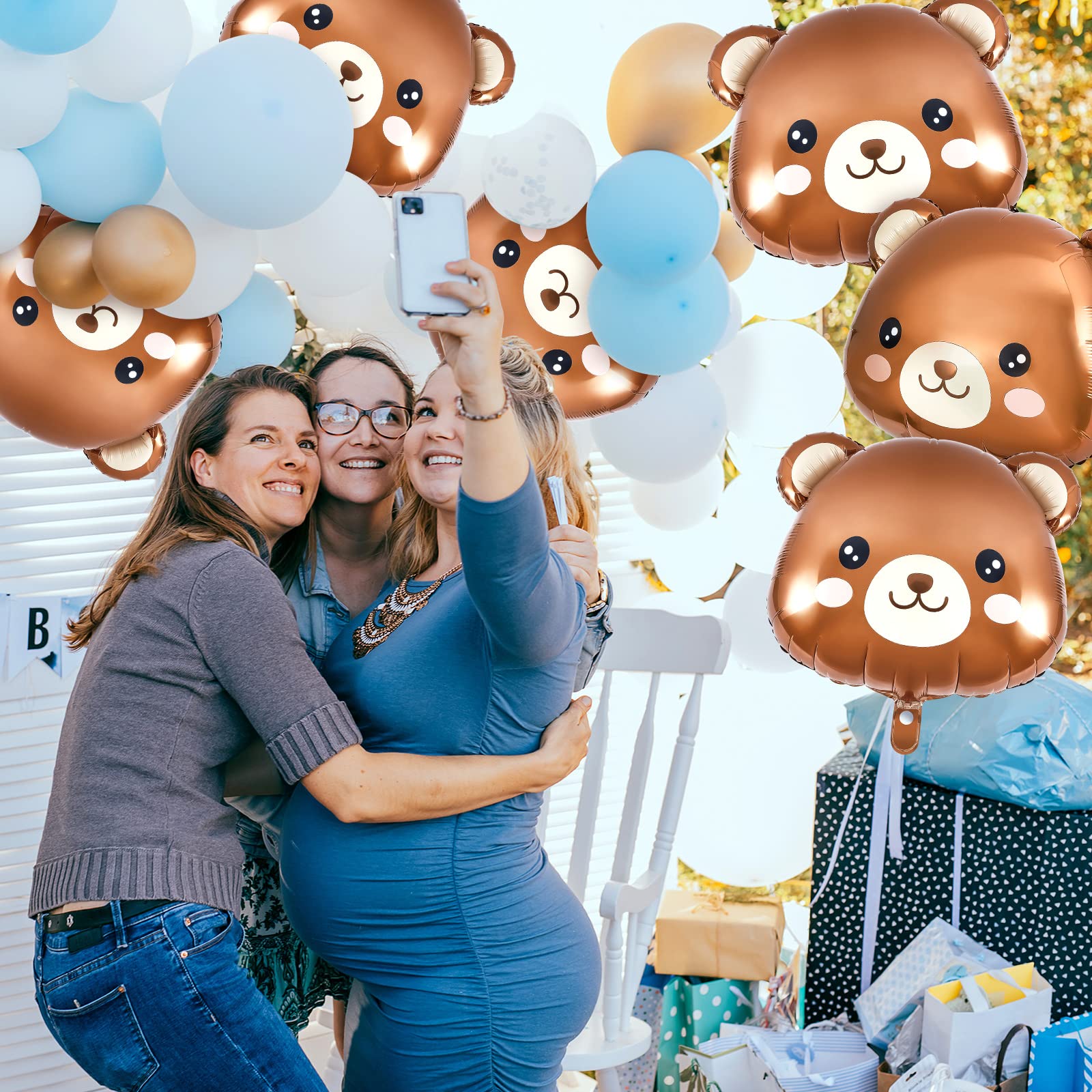 Foto 7 | Bear Balloons Junkin, 8 Unidades, 54 X 57 Cm, Papel De Aluminio Marrón Para Fiestas - Venta Internacional.