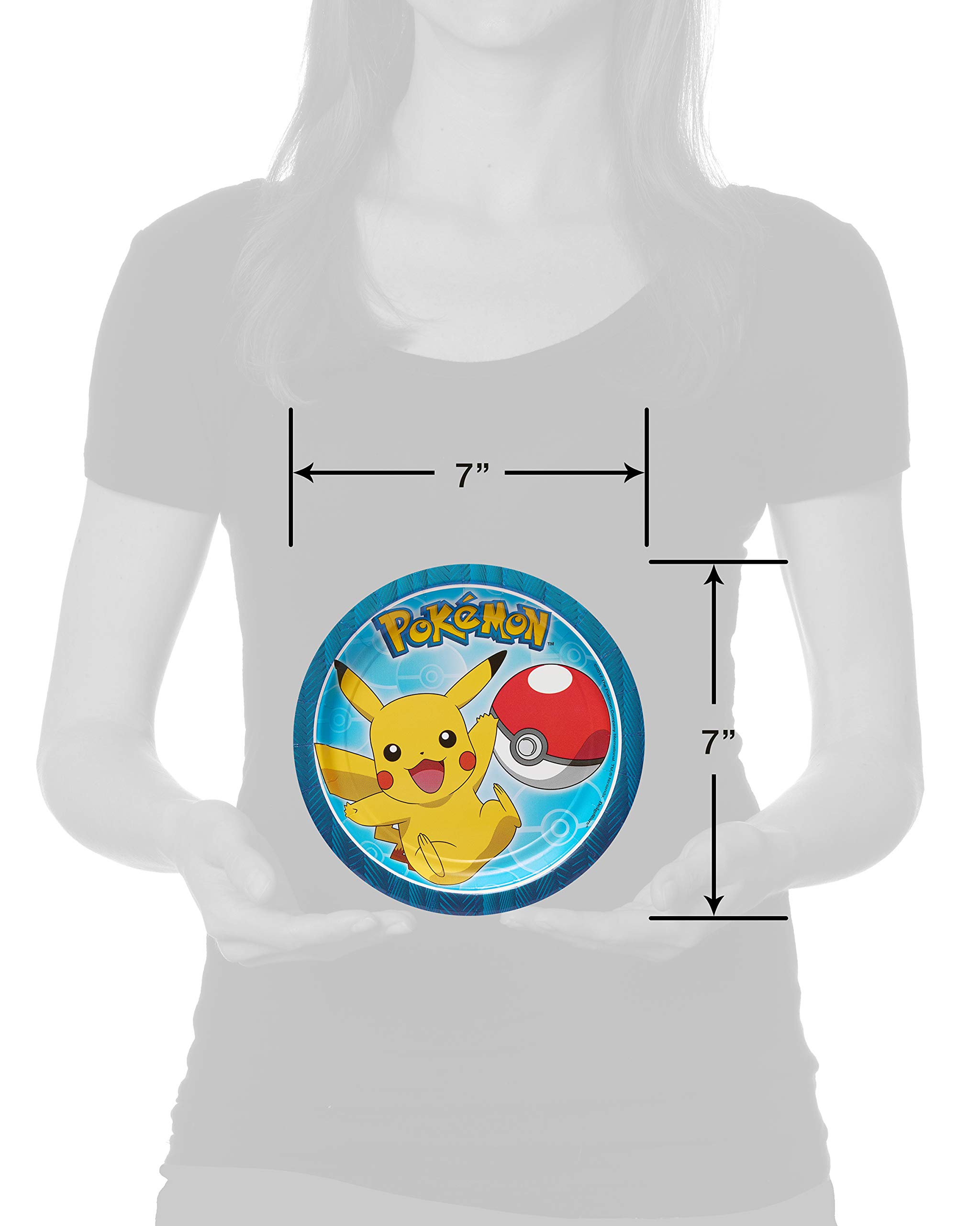 Foto 4 pulgar | Plato Redondo American Greetings Pokémon De 7 Pulgadas (paquete De 8) - Venta Internacional.