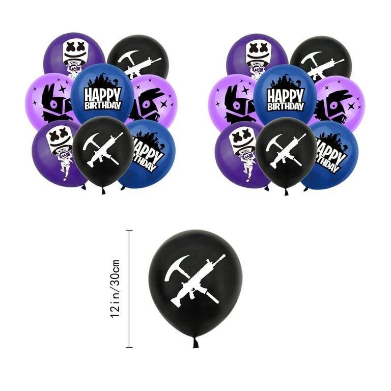 Foto 3 pulgar | Set 16 Globos Látex Videojuegos Fortnite Letrero Fiesta Y Decoración