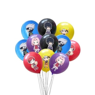 Foto 1 | Juego 10 Globos Látex Naruto Sasuke Sakura Fiesta Modelo 1