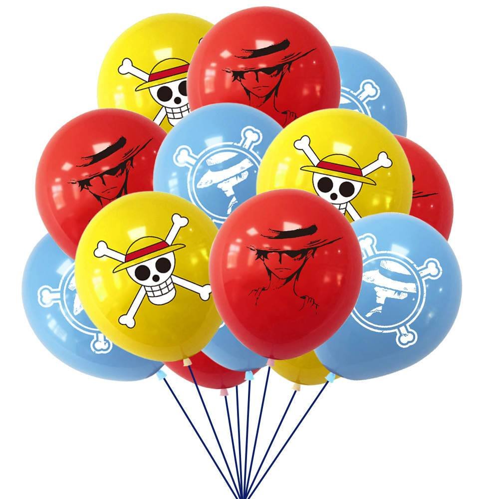 Foto 2 pulgar | Juego 12 Globos Látex One Piece Piratas Fiesta Modelo 1