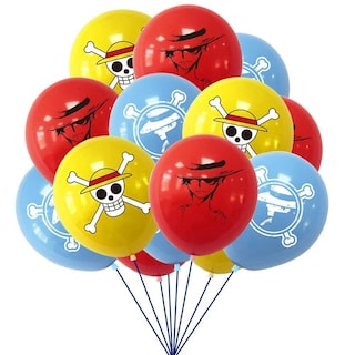 Foto 1 | Juego 12 Globos Látex One Piece Piratas Fiesta Modelo 1
