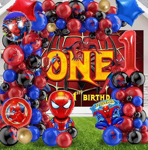 Foto 4 pulgar | Xtellar Set De Decoración Para Cumpleaños Con Temática De Spiderman - Conjunto Premium De 117 Piezas