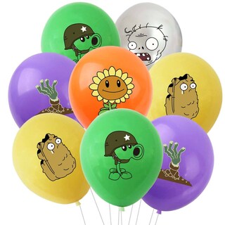 Foto 1 | Juego 10 Globos Látex Plantas Vs Zombies Fiesta Modelo 1