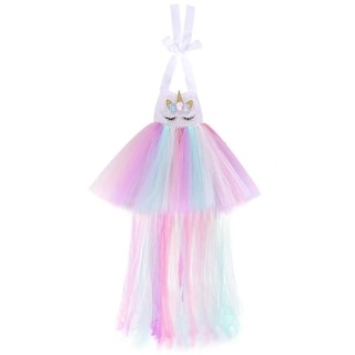 Foto 5 | Vestido De Baile Huoguo Con Lentejuelas Y Unicornio Para Niñas De 1 A 8 Años Con Diadema - Venta Internacional.