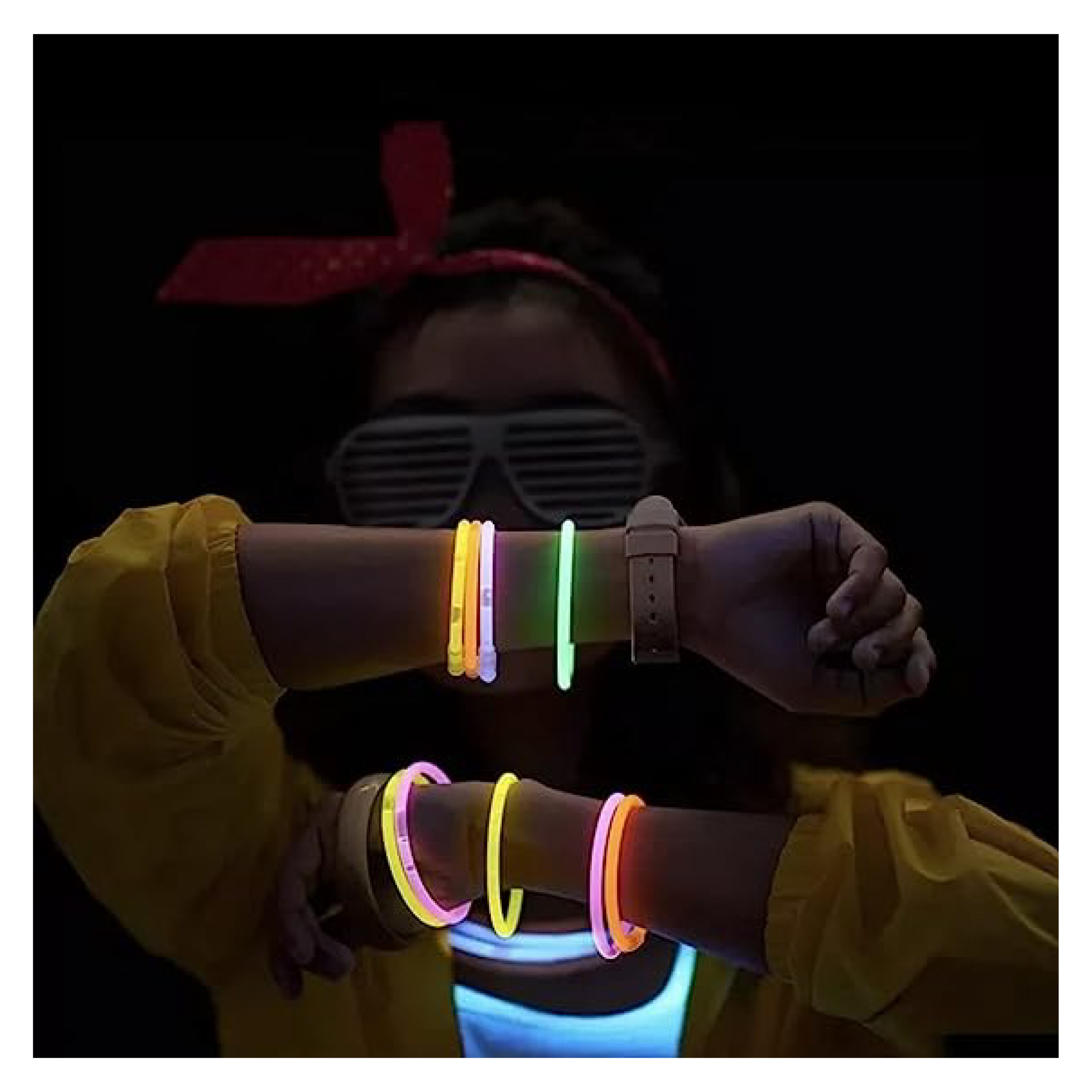 Foto 5 | 100 Pulseras Luminosas De Colores, Brillan En La Oscuridad