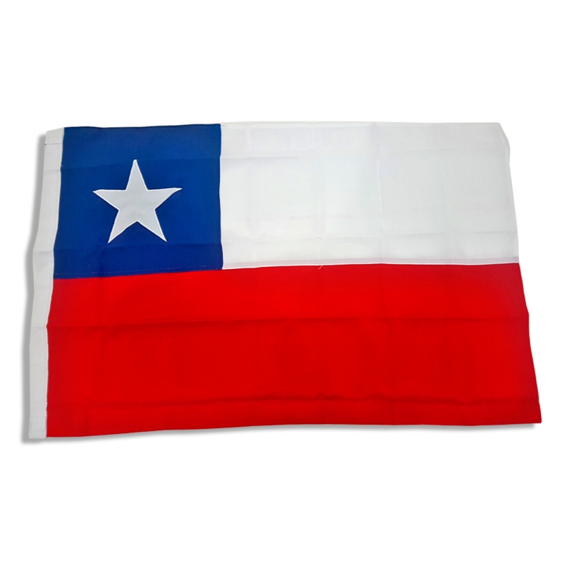 Foto 3 pulgar | Bandera Chilena Con Forma De Estrella Bordada En Tela Trevira De 90 X 135 Cm - Venta Internacional.