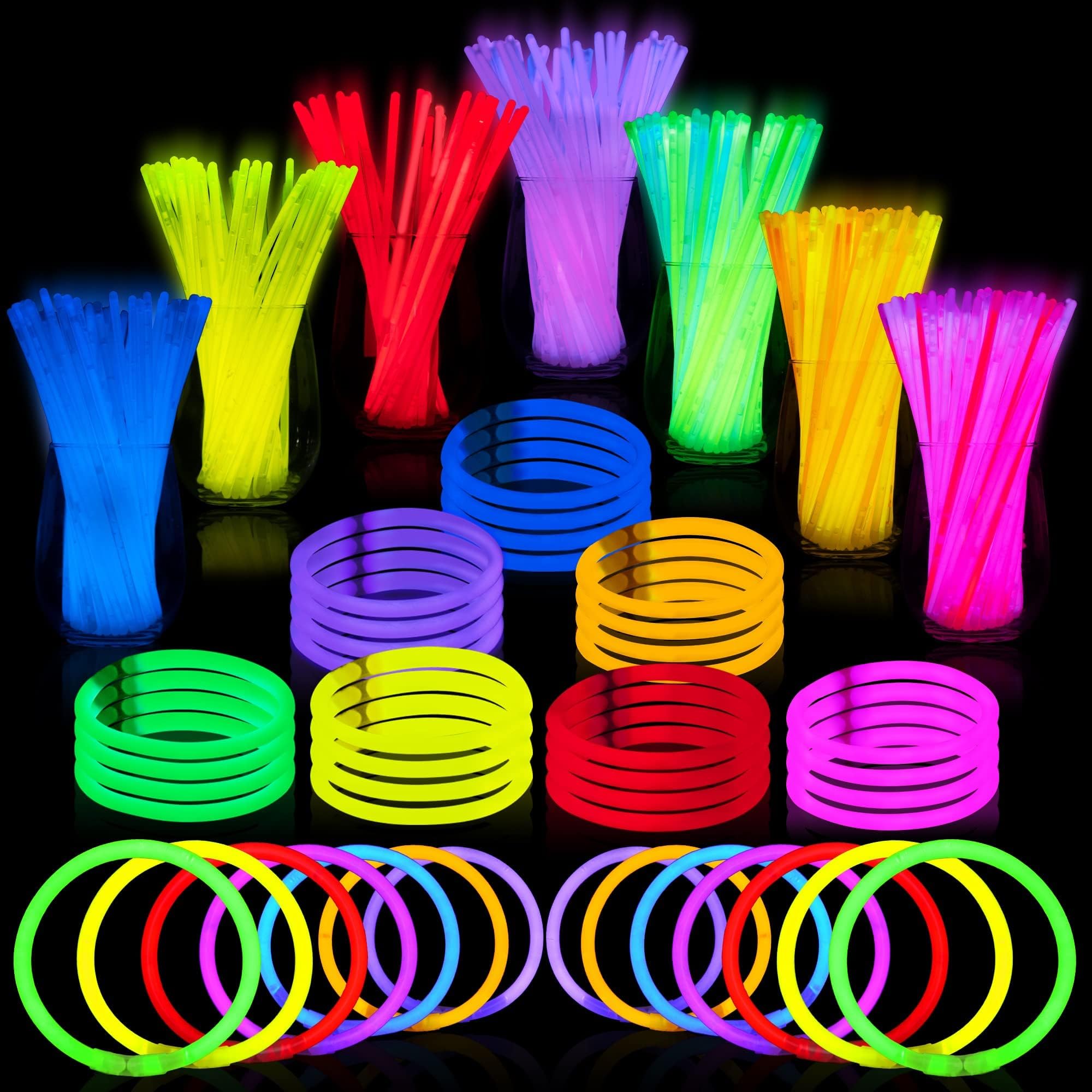 Pulseras Joyin De Glow Sticks, 800 Unidades, A Granel, Más De 3 Años - Venta Internacional.