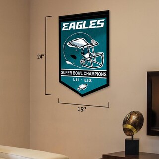 Foto 3 | Banner Banner Wincraft Philadelphia Eagles 2x Super Bowl - Venta Internacional.