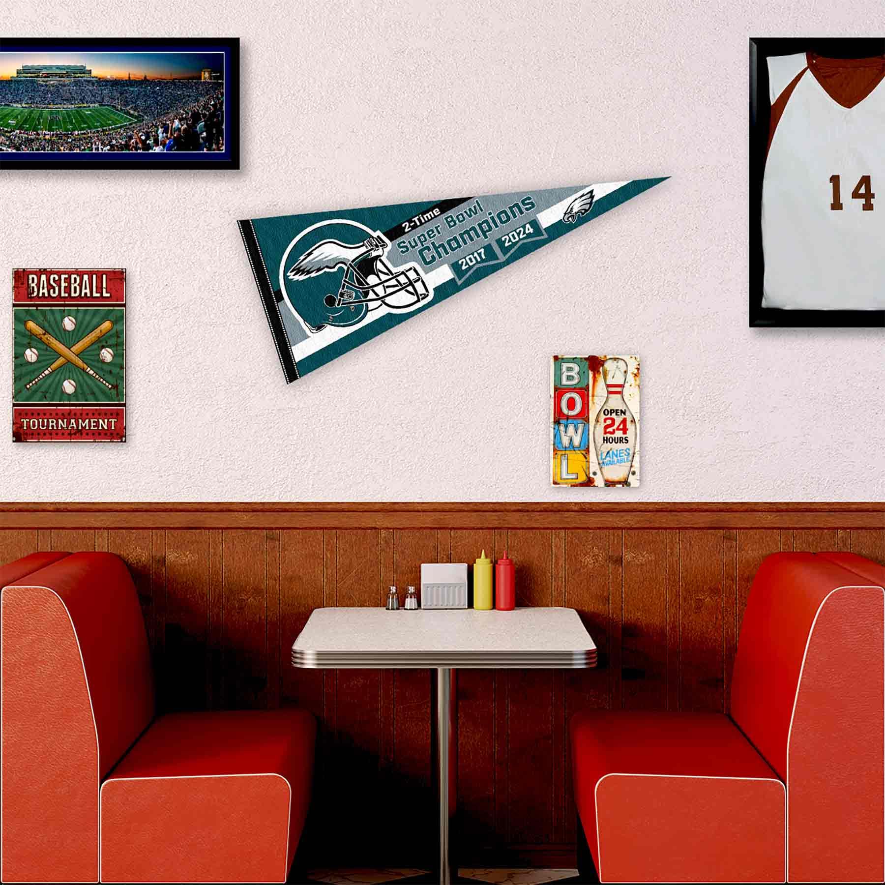 Foto 4 pulgar | Banderín Wincraft Eagles Super Bowl Lix Champions - Venta Internacional.