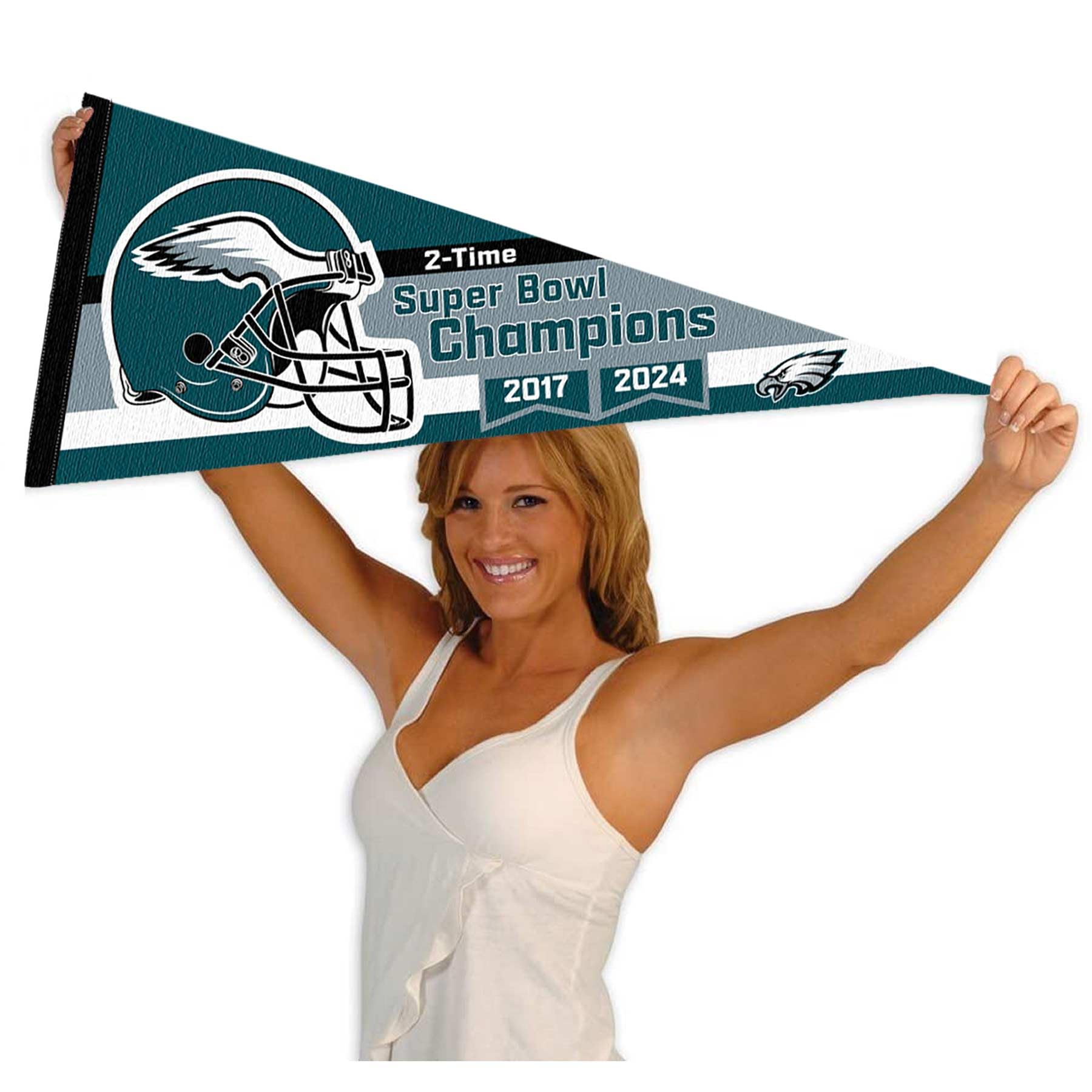 Foto 5 pulgar | Banderín Wincraft Eagles Super Bowl Lix Champions - Venta Internacional.