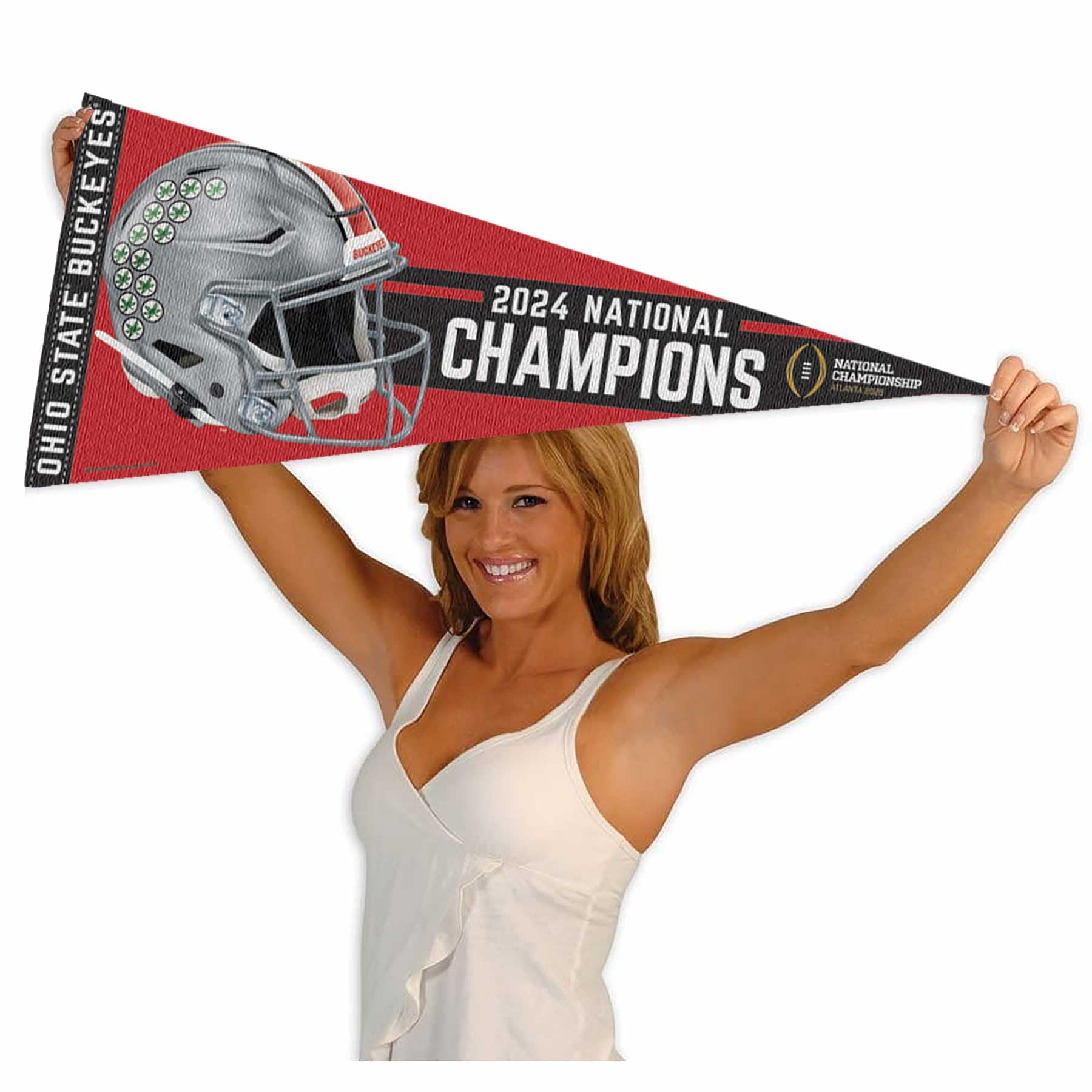 Foto 5 pulgar | Banderín Wincraft, Campeones Nacionales De Los Ohio State Buckeyes 2024 - Venta Internacional.