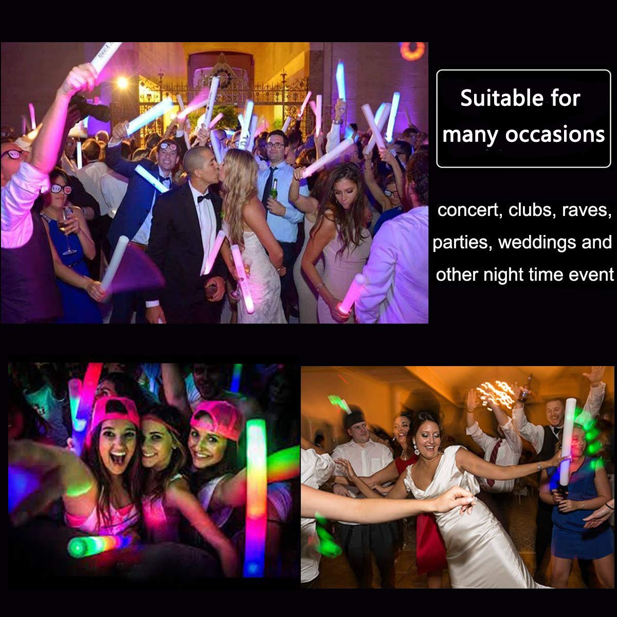 Foto 6 | Barras De Espuma Led Coloridas Con Luces Parpadeantes, Artículos Para Fiestas - Venta Internacional.