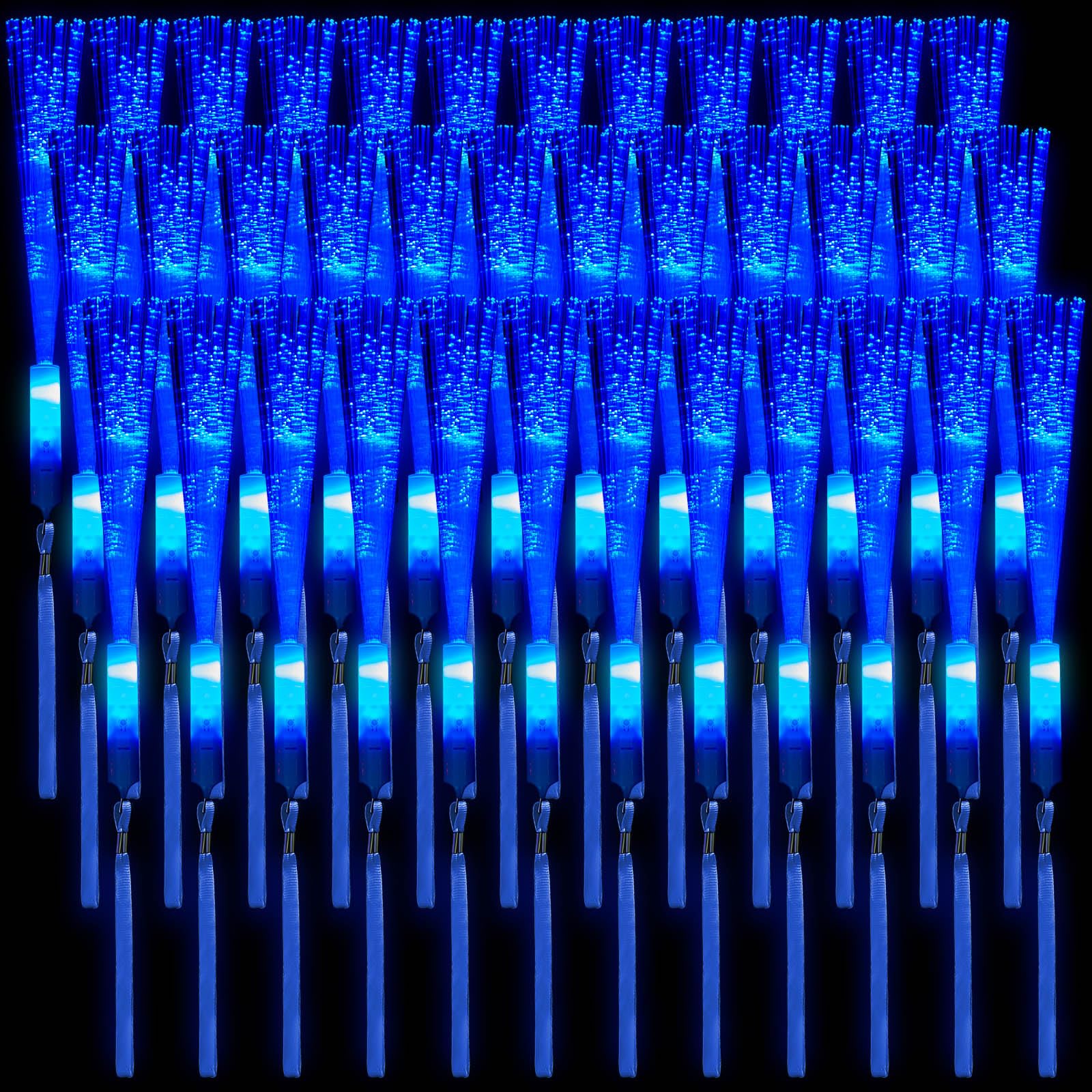 Glow Sticks Skylety - Varitas Led De Fibra Óptica (36 Unidades), Color Azul - Venta Internacional.
