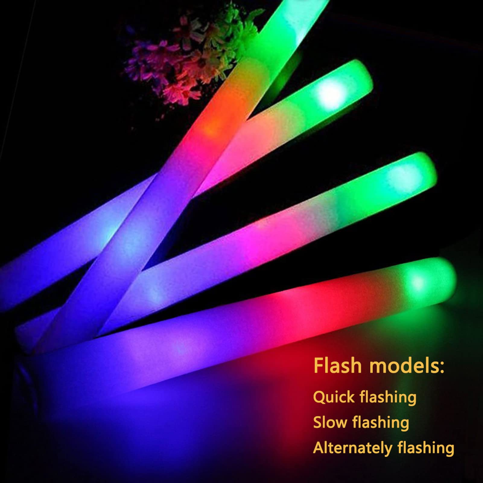 Foto 7 pulgar | Barras De Espuma Led Colorhome Glow Sticks Bulk, 52 Unidades, 3 Modos - Venta Internacional.