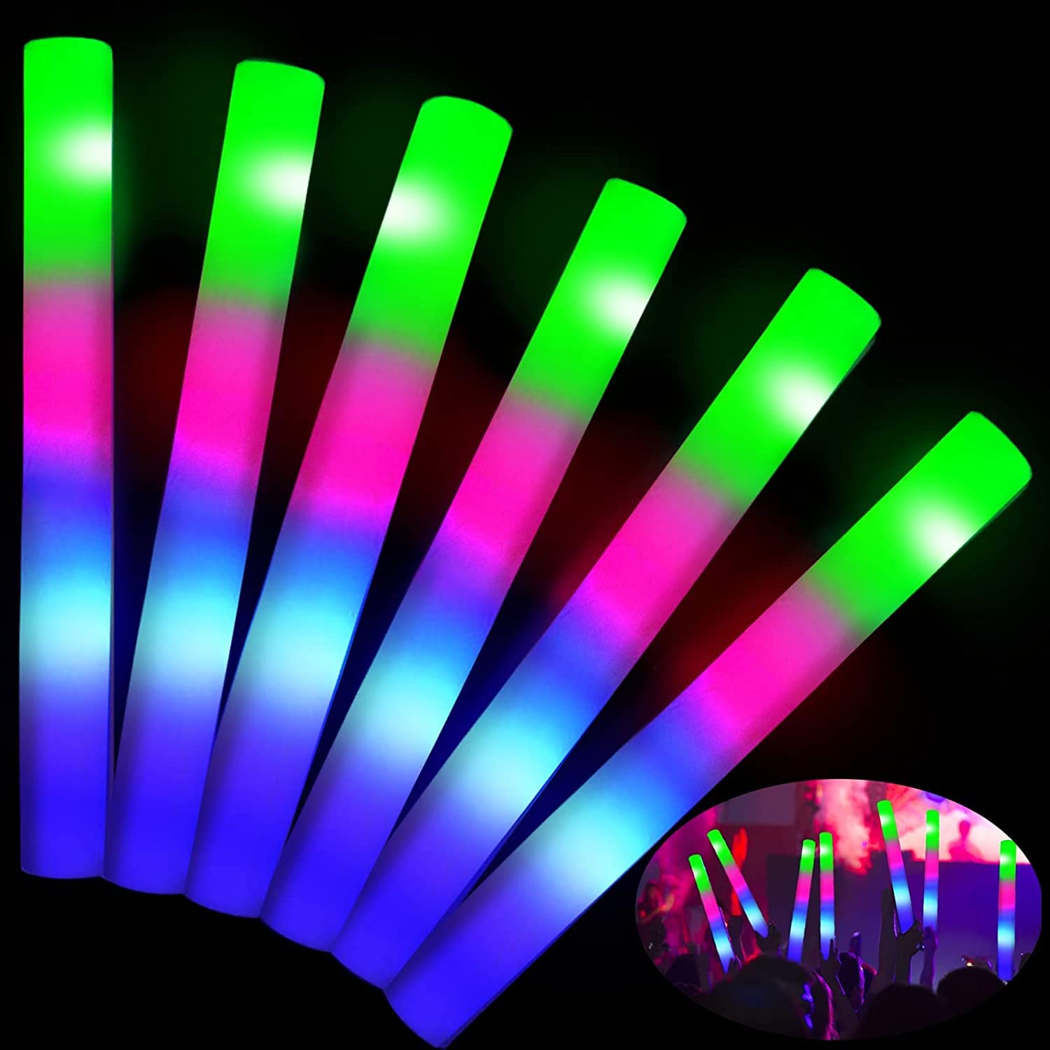 Foto 2 pulgar | Barras Luminosas De Espuma Turnmeon Giant De 16 Pulgadas, 24 Unidades, Con 3 Modos - Venta Internacional.
