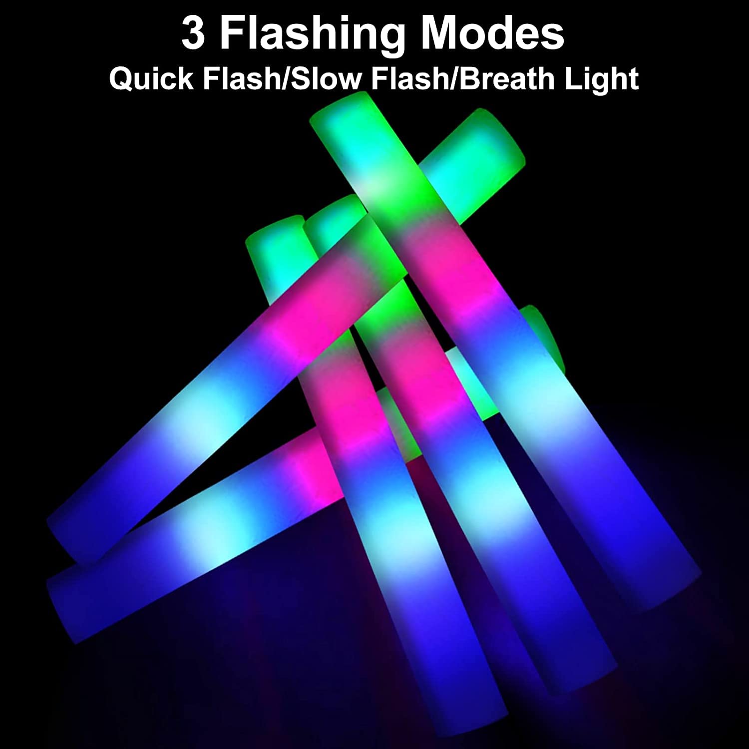 Foto 4 | Barras Luminosas De Espuma Turnmeon Giant De 16 Pulgadas, 24 Unidades, Con 3 Modos - Venta Internacional.