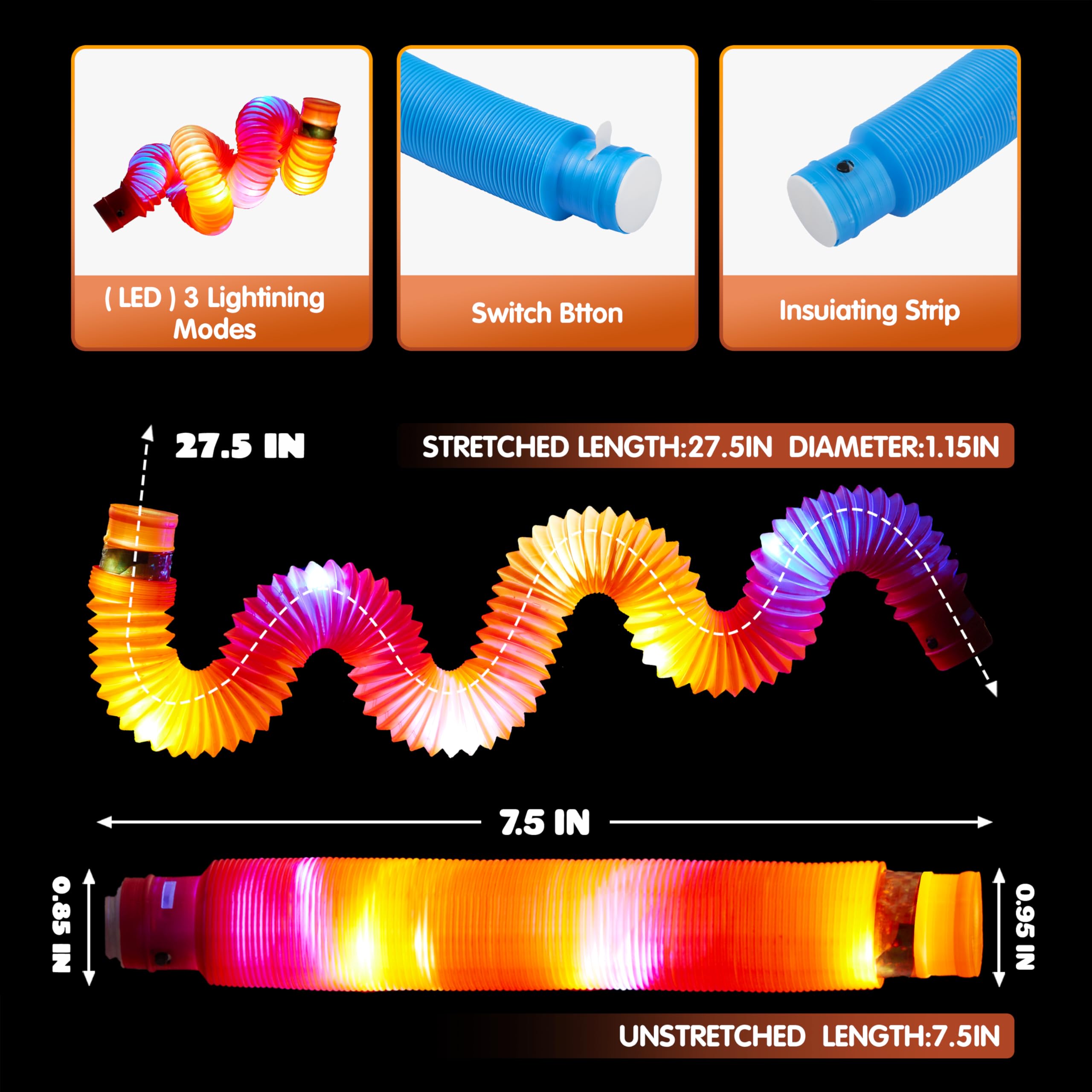 Foto 4 pulgar | Glow Sticks Party Favors Joyin, Paquete De 9 Tubos Pop Iluminados - Venta Internacional.