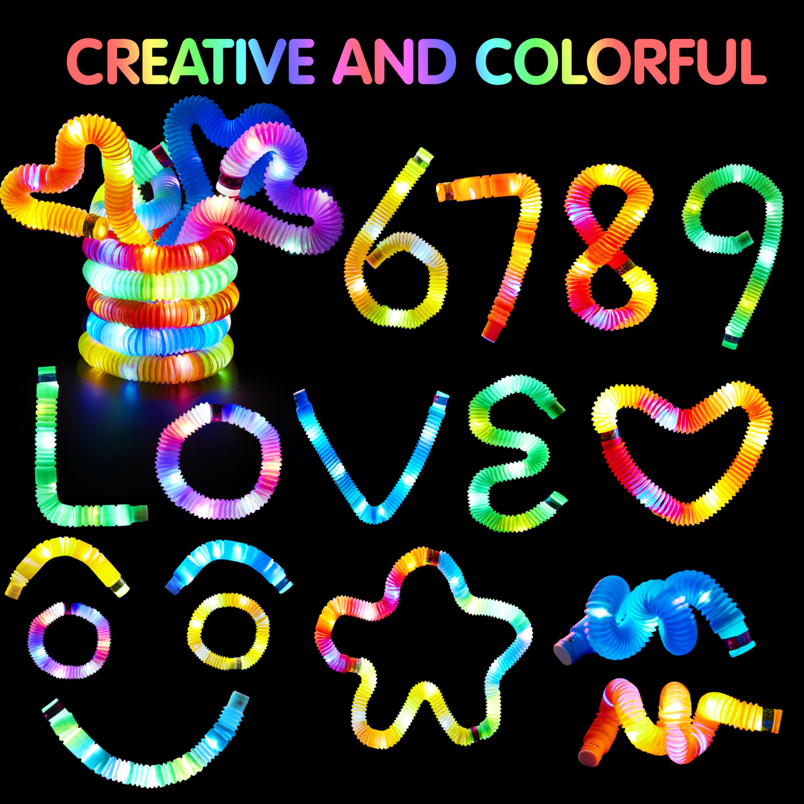 Foto 5 pulgar | Glow Sticks Party Favors Joyin, Paquete De 9 Tubos Pop Iluminados - Venta Internacional.