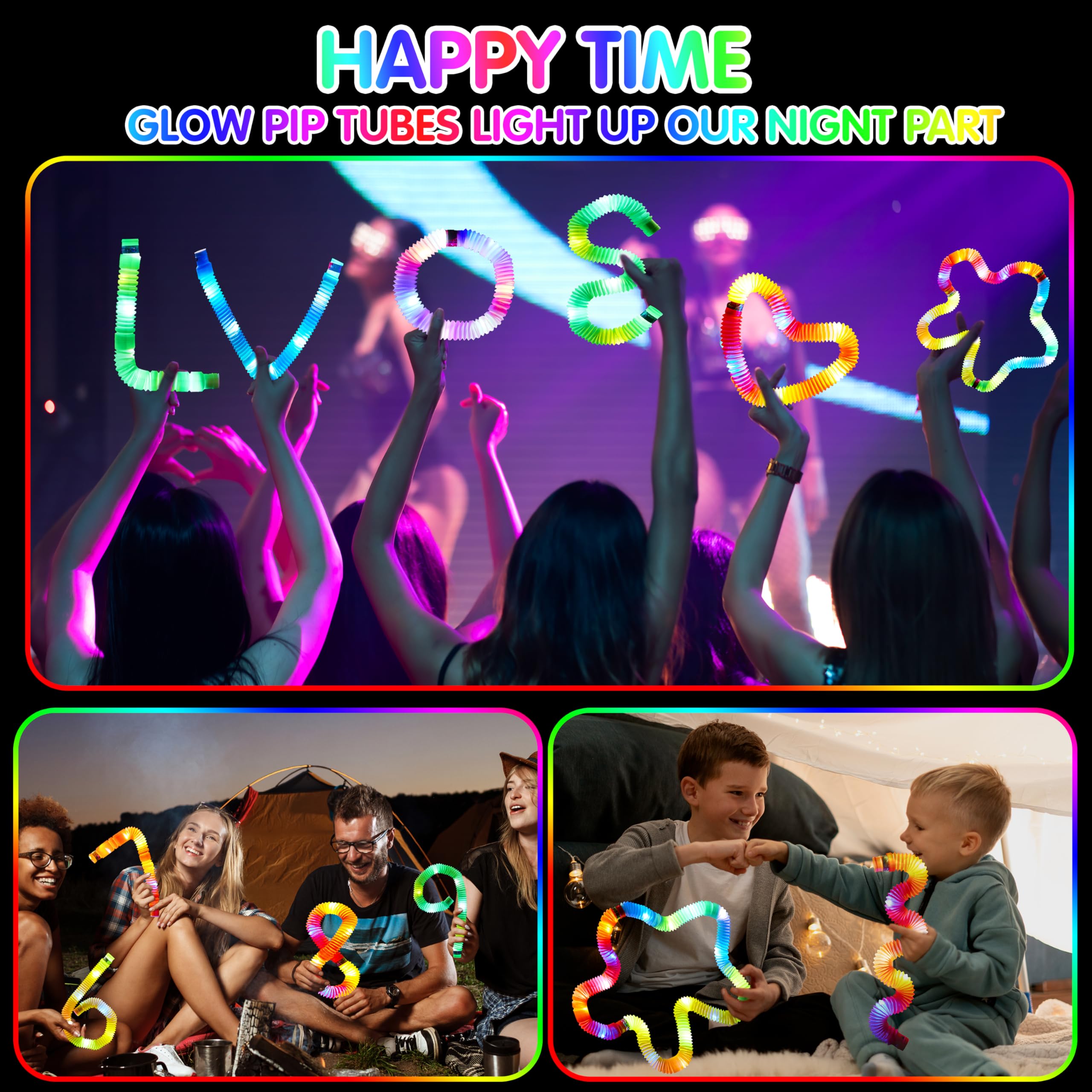 Foto 6 pulgar | Glow Sticks Party Favors Joyin, Paquete De 9 Tubos Pop Iluminados - Venta Internacional.