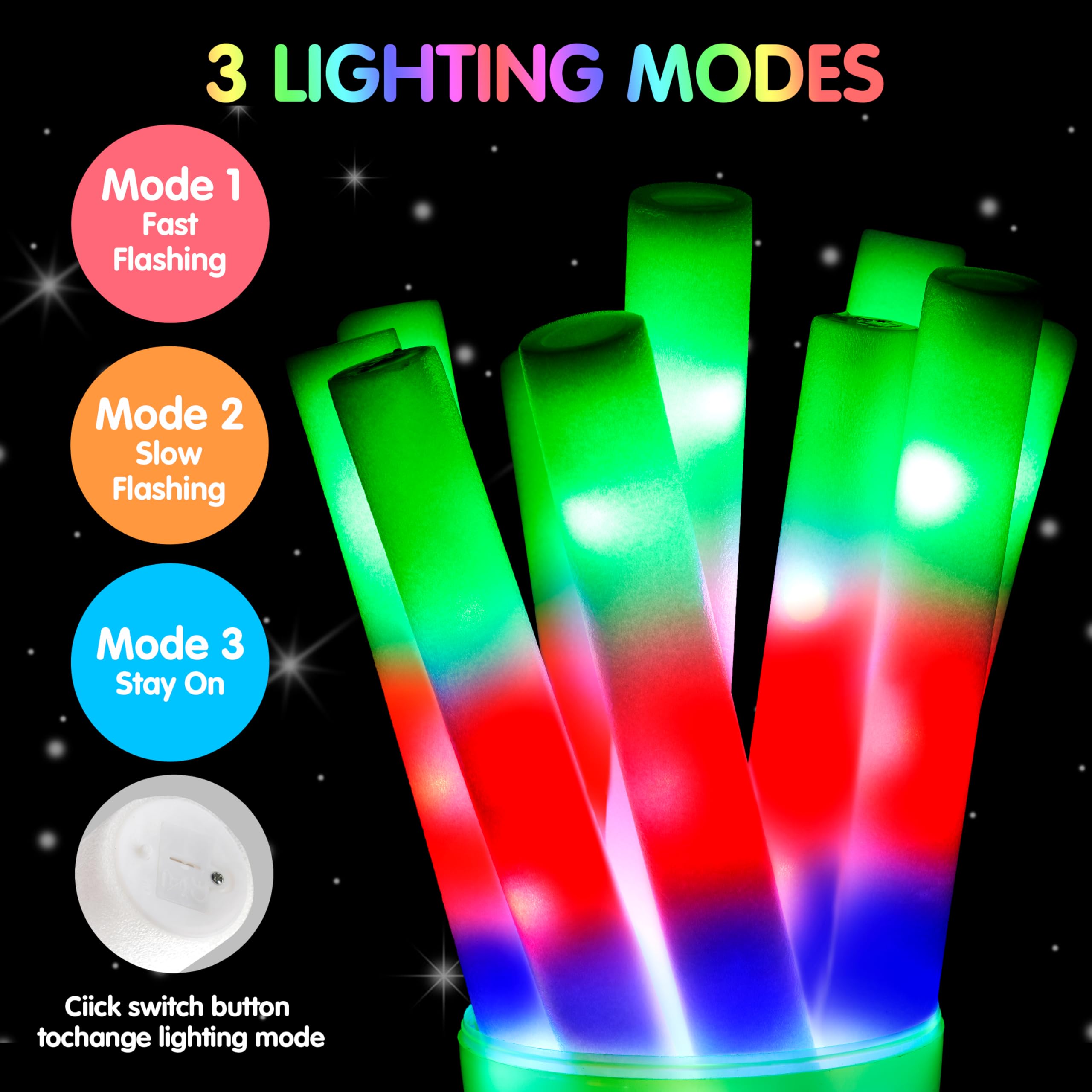 Foto 6 pulgar | Barras Luminosas de Espuma Joyin 24 Piezas - Venta Internacional