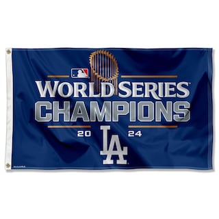 Foto 1 | Bandera Wincraft, Campeones Del Mundo De Los Dodgers De Los Ángeles 2024, 90 X 150 Cm - Venta Internacional.