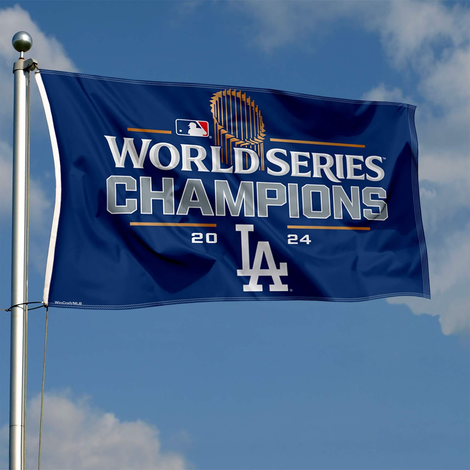Foto 4 pulgar | Bandera Wincraft, Campeones Del Mundo De Los Dodgers De Los Ángeles 2024, 90 X 150 Cm - Venta Internacional.