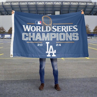 Foto 5 | Bandera Wincraft, Campeones Del Mundo De Los Dodgers De Los Ángeles 2024, 90 X 150 Cm - Venta Internacional.