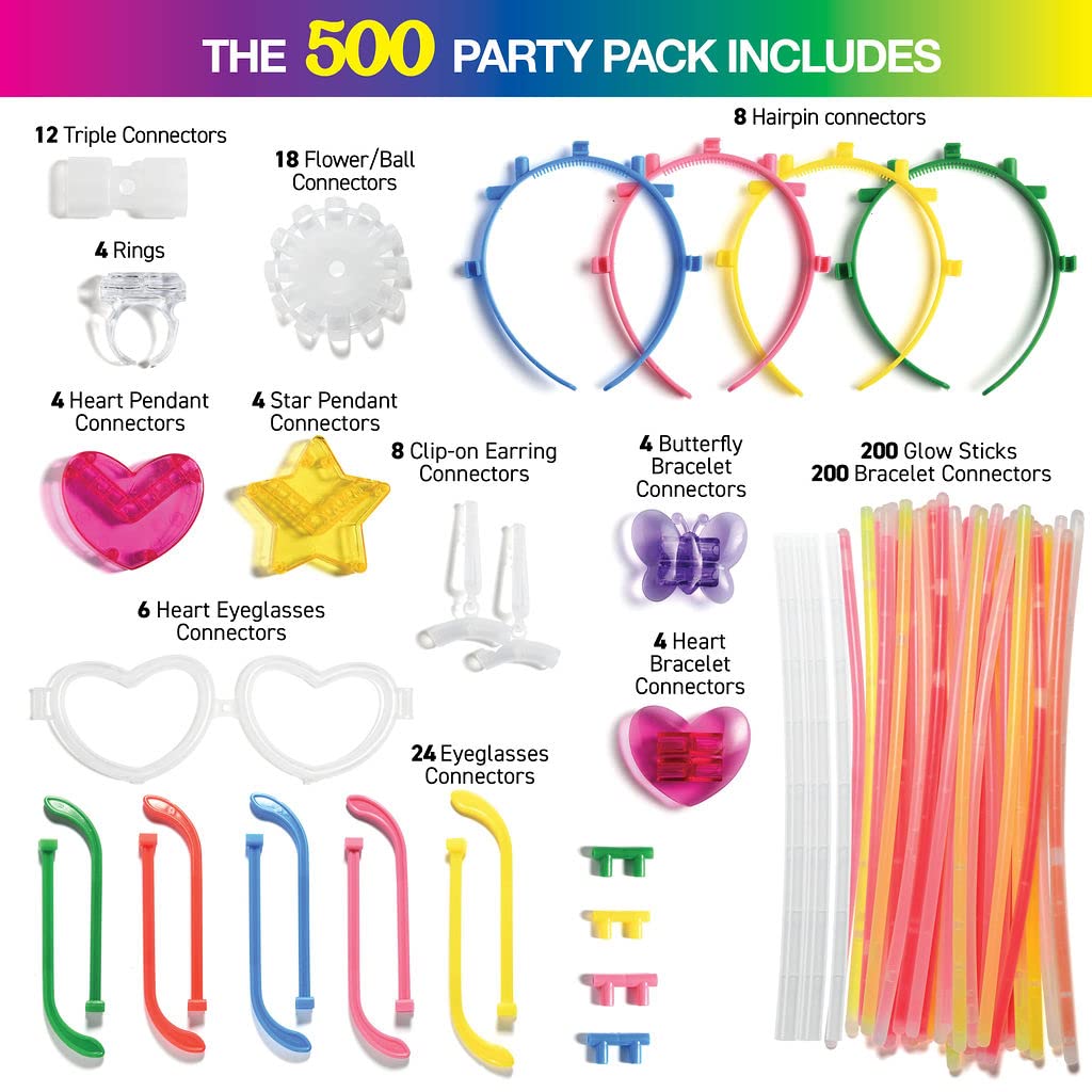 Foto 4 pulgar | Paquete De Collares Y Pulseras Glow Sticks Party Pack, 500 Unidades - Venta Internacional.