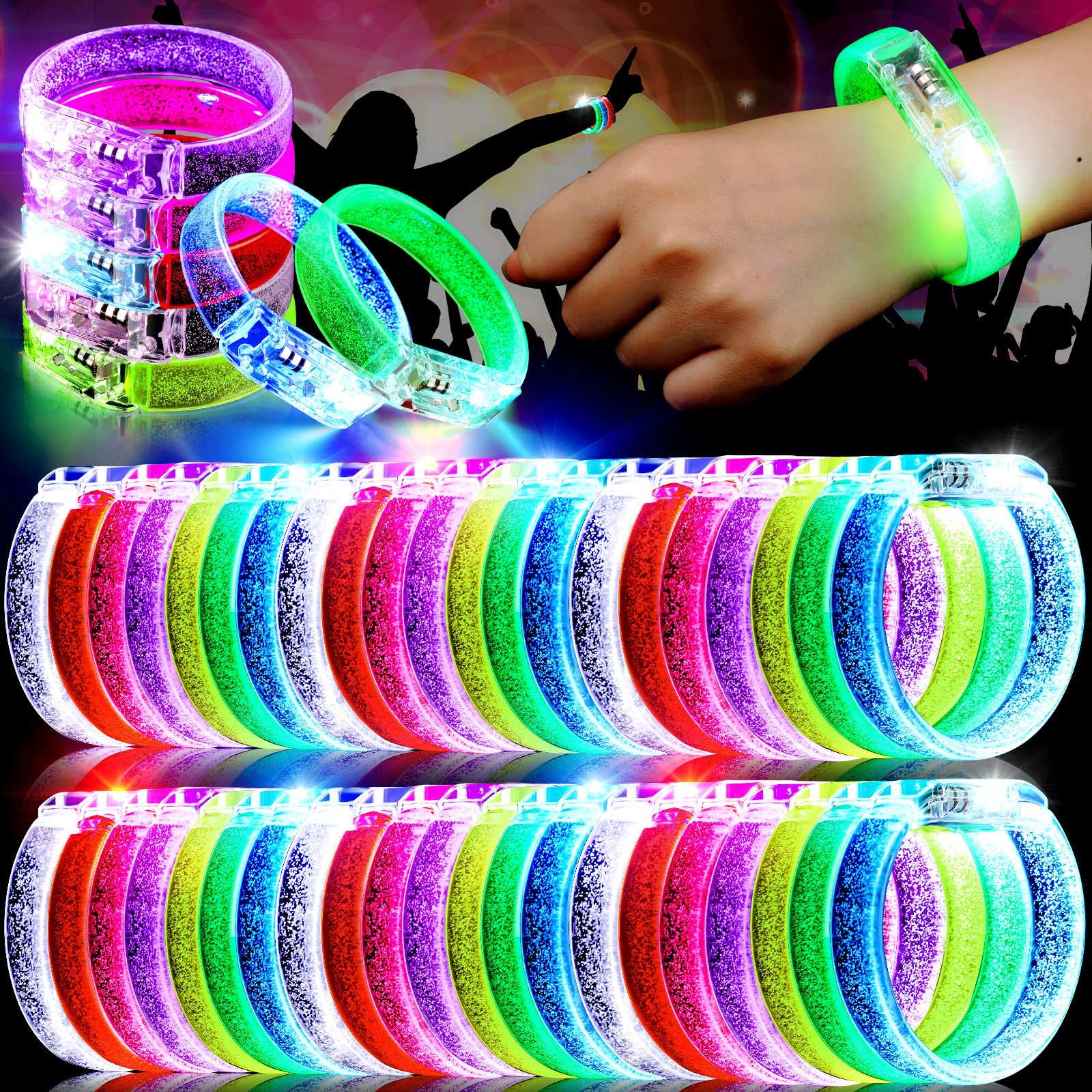 Foto 2 pulgar | Brazaletes Led Glow Sticks Zhanmai, 56 Paquetes, Para Regalos De Fiesta - Venta Internacional.