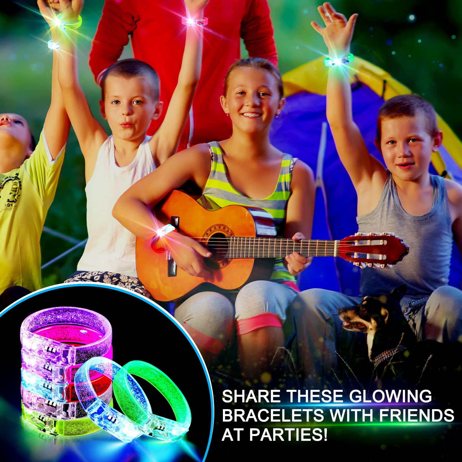 Foto 5 pulgar | Brazaletes Led Glow Sticks Zhanmai, 56 Paquetes, Para Regalos De Fiesta - Venta Internacional.