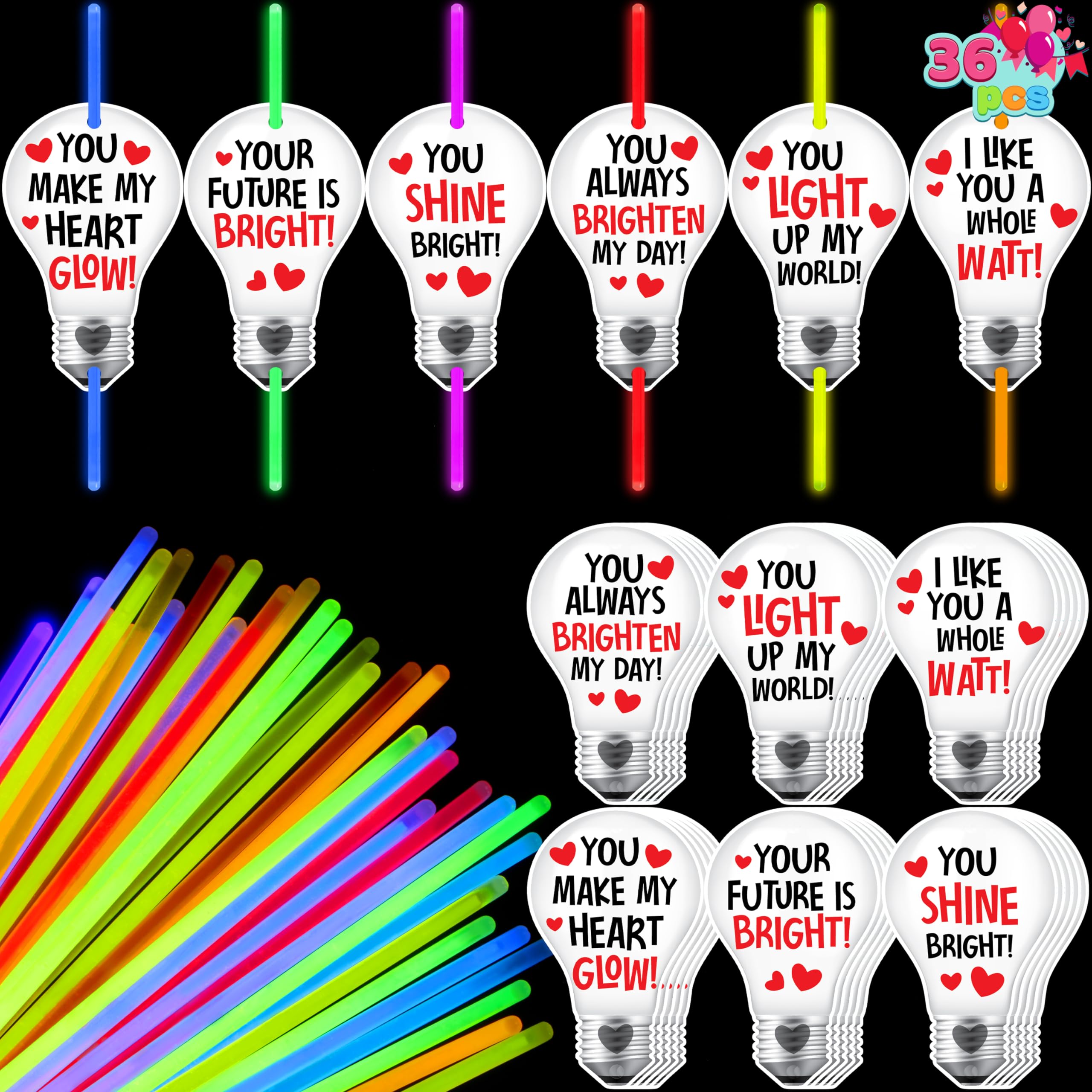 Foto 2 pulgar | Tarjetas Con Bombillas De Regalo Para El Día De San Valentín Con Barras Luminosas, 36 Paquetes - Venta Internacional.