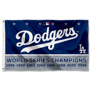 Foto 1 | Bandera Wincraft Los Angeles Dodgers 8 Veces Campeones Del Mundo - Venta Internacional.