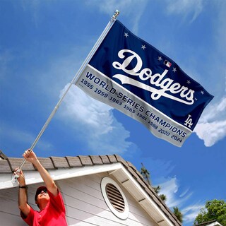 Foto 2 | Bandera Wincraft Los Angeles Dodgers 8 Veces Campeones Del Mundo - Venta Internacional.
