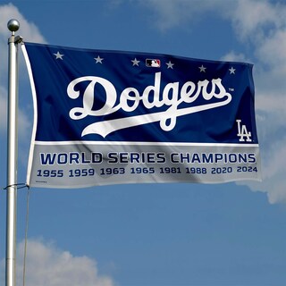 Foto 3 | Bandera Wincraft Los Angeles Dodgers 8 Veces Campeones Del Mundo - Venta Internacional.