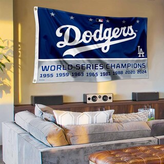 Foto 4 | Bandera Wincraft Los Angeles Dodgers 8 Veces Campeones Del Mundo - Venta Internacional.