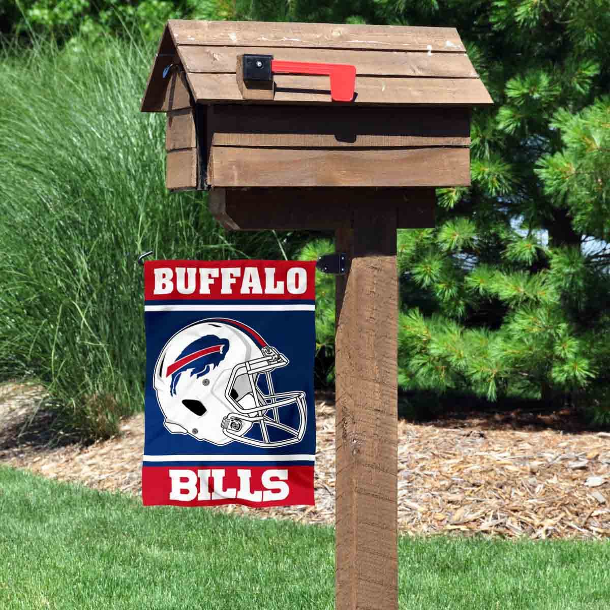 Foto 4 pulgar | Casco Con Diseño De Bandera De Jardín Wincraft Buffalo Bills, 32 Cm X 46 Cm - Venta Internacional.