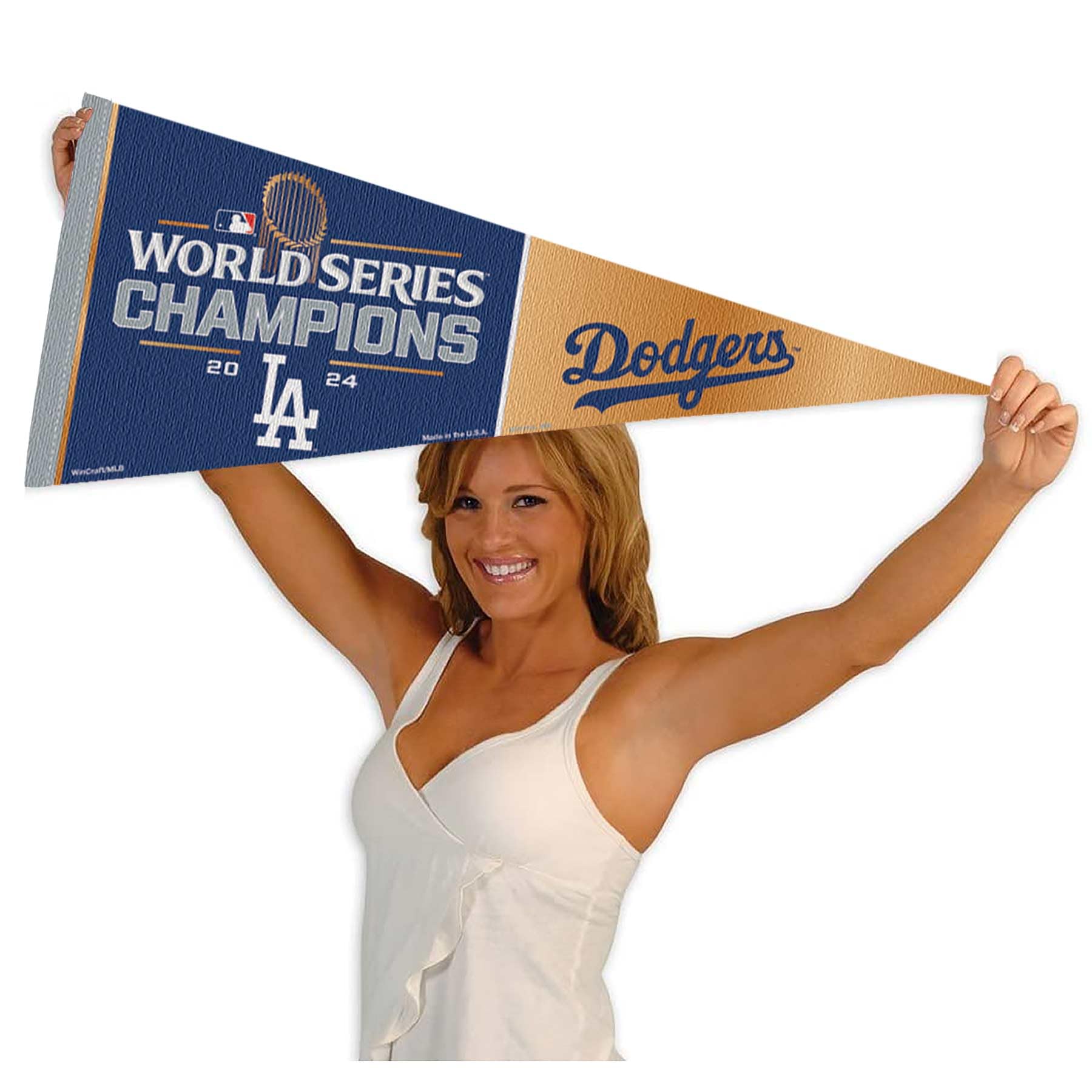 Foto 5 pulgar | Banderín Wincraft Los Angeles Dodgers, Campeones Del Mundo 2024 - Venta Internacional.