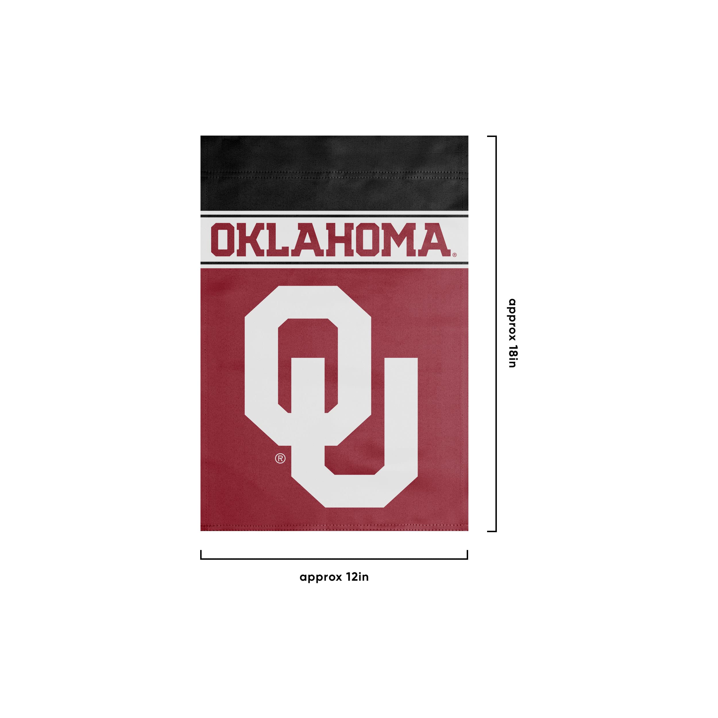 Foto 4 pulgar | Bandera De Jardín Foco Ncaa Oklahoma Sooners De Doble Cara, 45 X 30 Cm - Venta Internacional.