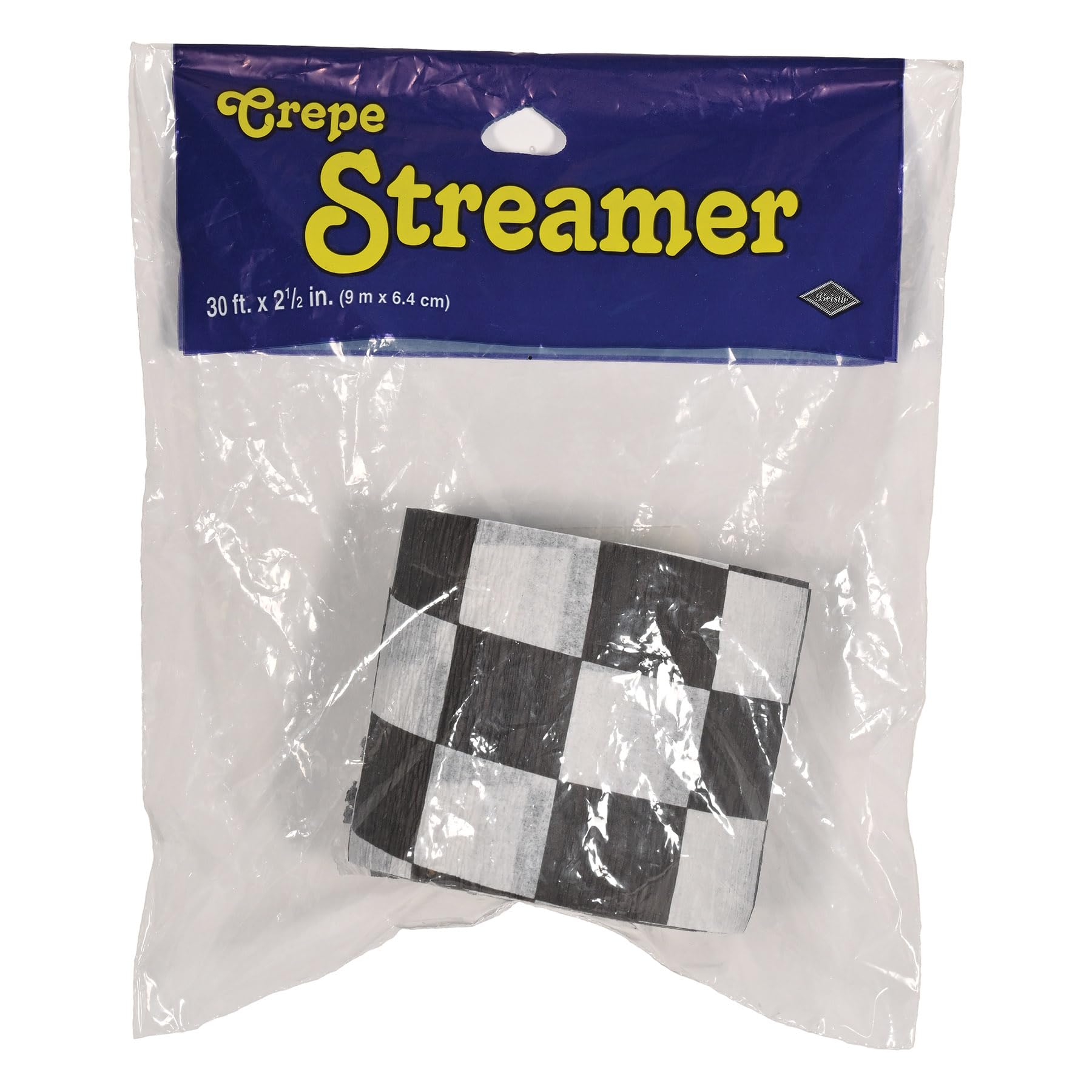 Foto 5 pulgar | Crepé A Cuadros Streamer Beistle Para Fiesta De Carreras - Venta Internacional.