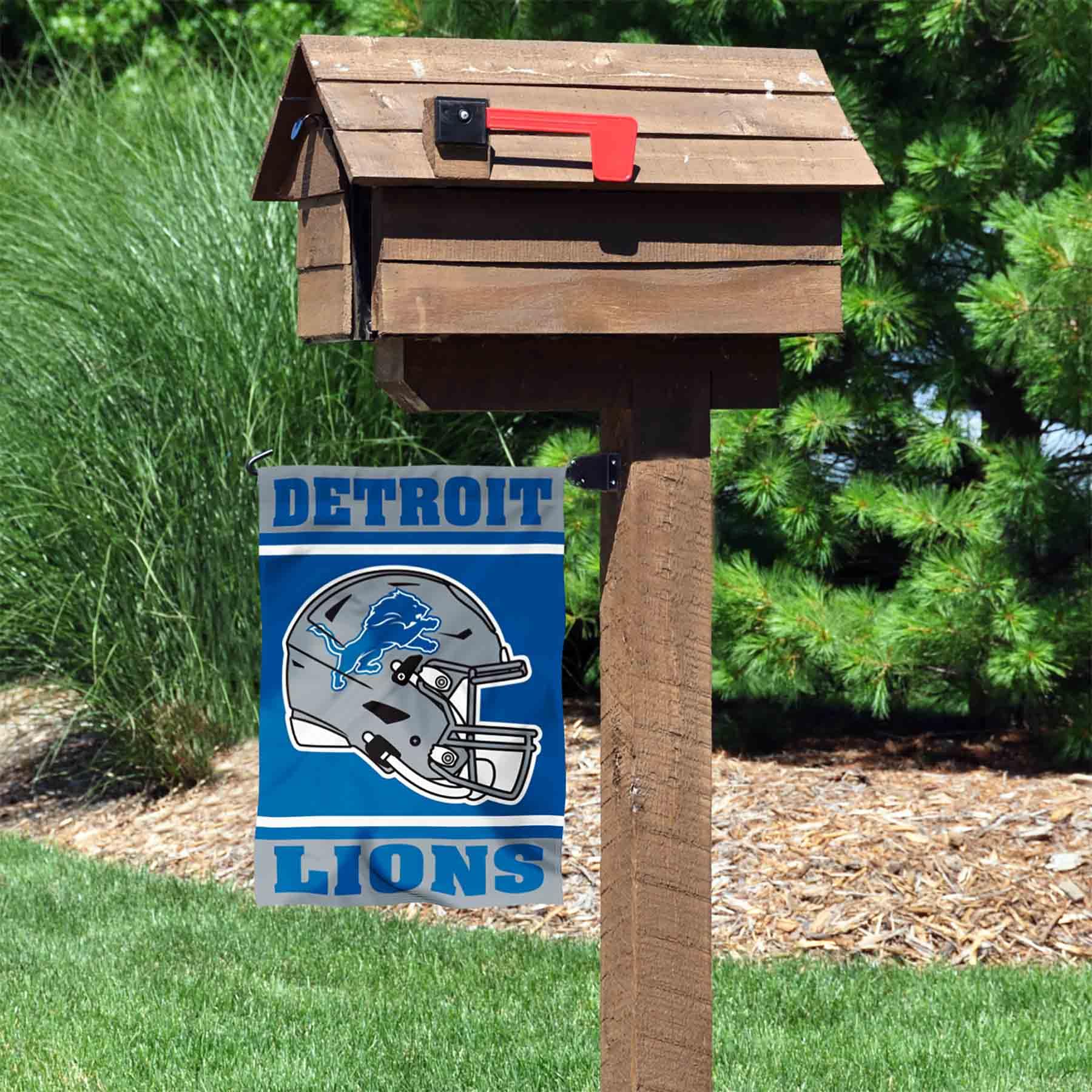 Foto 4 pulgar | Casco Con Bandera De Jardín Wincraft Detroit Lions, 32 X 45 Cm - Venta Internacional.