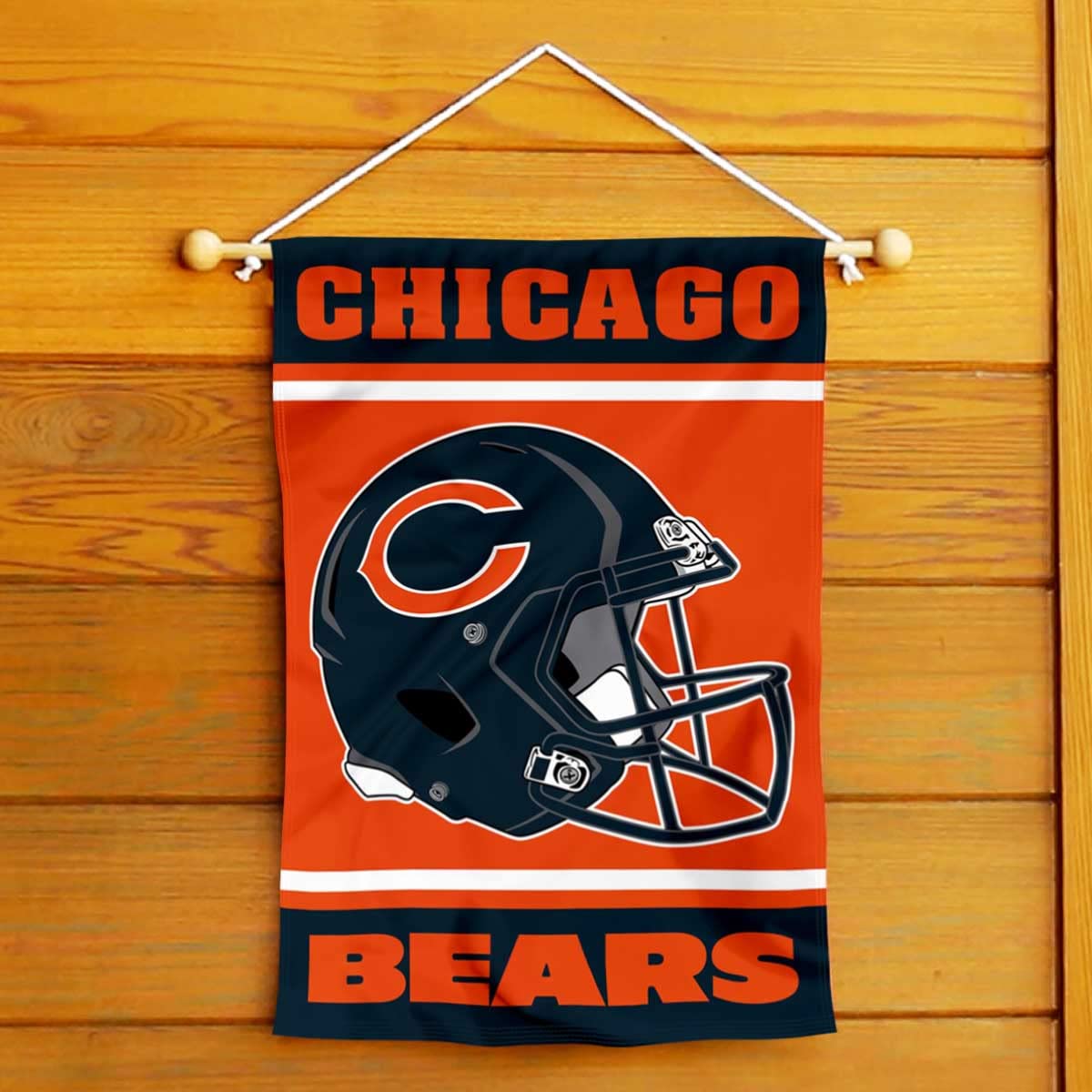 Foto 5 pulgar | Casco Con Diseño De Bandera De Jardín Wincraft De Los Chicago Bears, 32 Cm X 45 Cm - Venta Internacional.