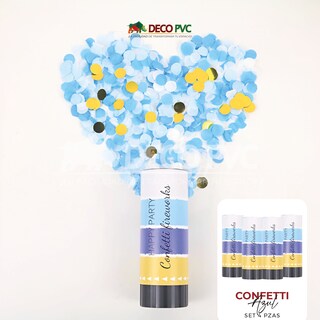 Foto 2 | Kit De Tubos De Confetti / 4pzas De 14 Cm