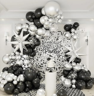 Foto 2 | Guirnalda Xtellar De Globo De Estrella Explosiva En Blanco Y Negro