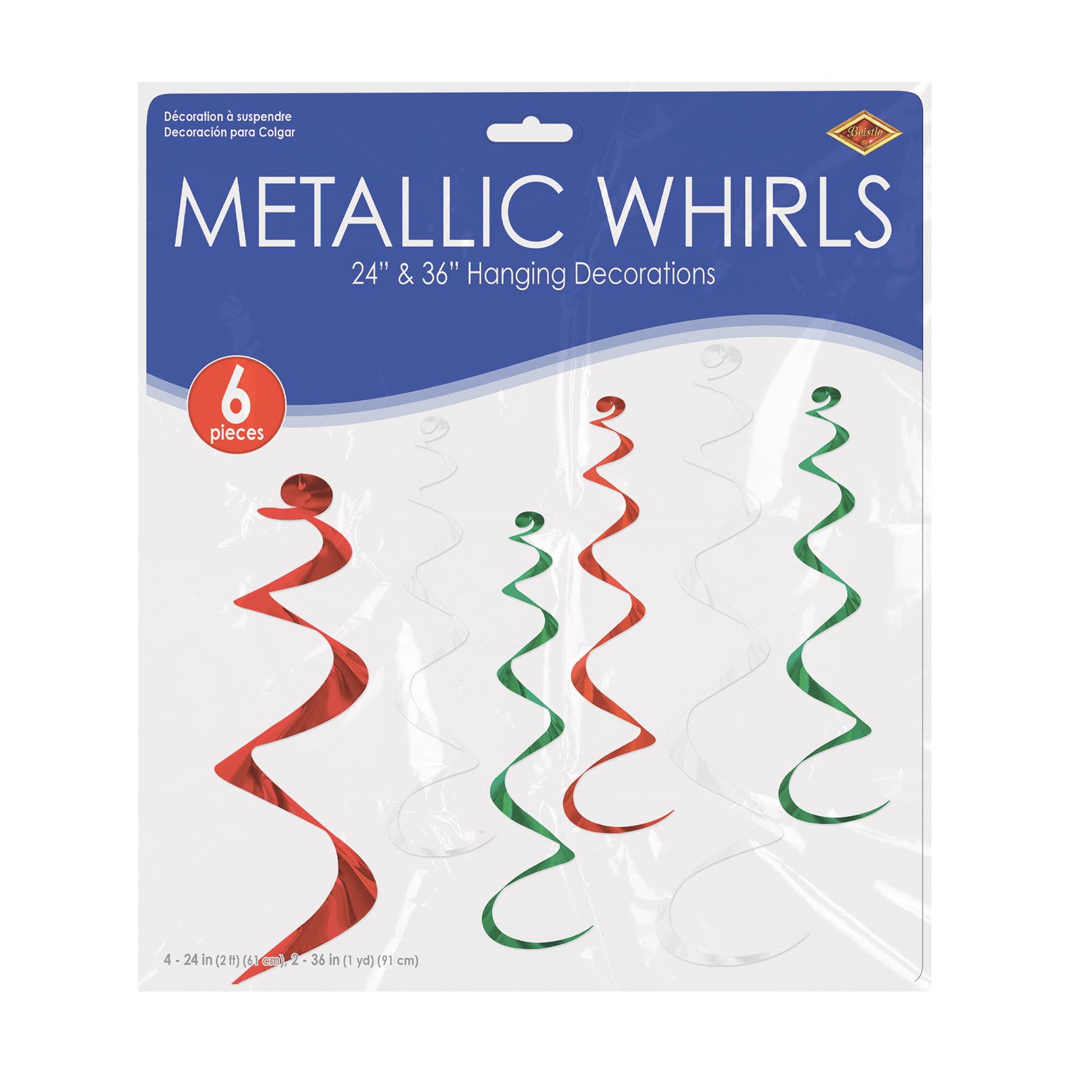 Foto 4 | Beistle Twirly Whirlys para Decoración 6 Pack - Venta Internacional
