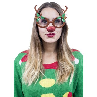 Foto 2 | Lentes De Reno Con Nariz Rev Gafas Navideñas Chistosas Color Café Unisex