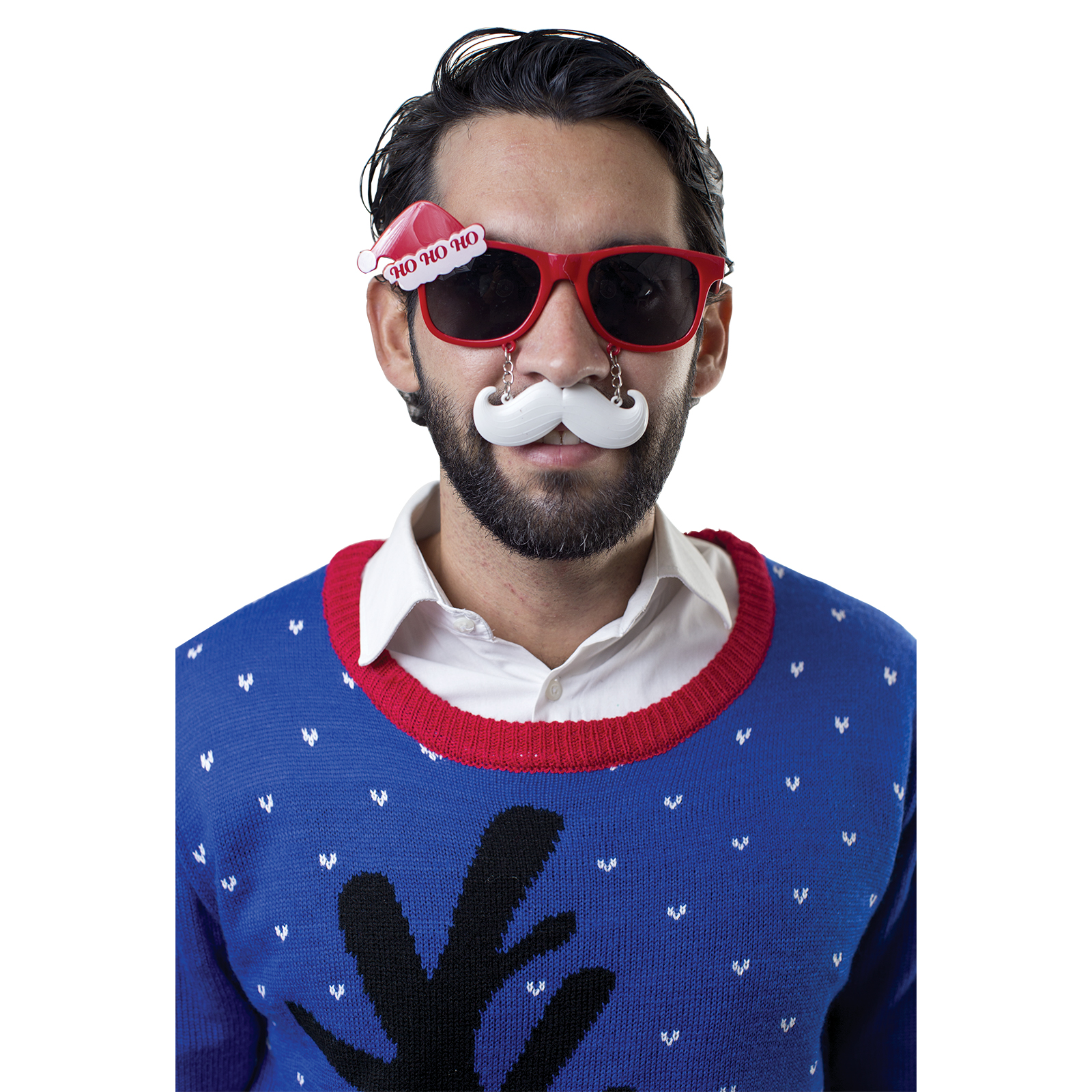 Foto 2 pulgar | Lentes Divertidos Con Bigote De Santa Rev Gafas Navideñas Chistosas Color Rojo Unisex