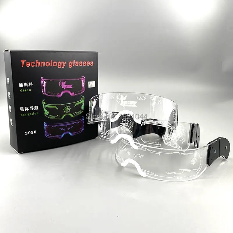 Foto 5 pulgar | Gafas De Fiesta Con Luz Led, Gafas Luminosas Para Cosplay - Venta Internacional.
